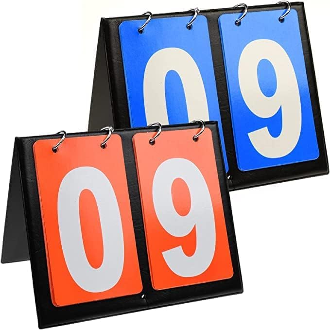 Photo 1 of inheming 2 PCS Scoreboard Flipper, 2 Digit Tabletop Score Board, Portable Basketball Flip Scoreboard, Baseball Volleyball Score Keeper for Outdoor Games