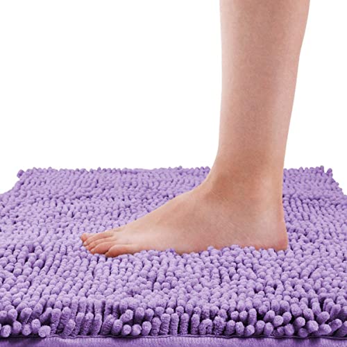 BYSURE Lavender Bathroom Rugs Sets 3 Piece with Toilet Lid Cover Non