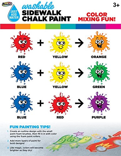 RoseArt Washable Sidewalk Chalk Paint (2 Count), Neon Pink/Purple - Main Image