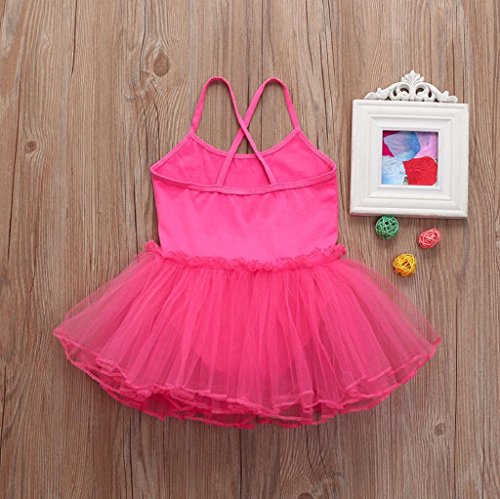 1-7 Years Old Girls,Yamally_9R Toddler Girls Ballet Dress Leotard Dance Skirt Gymnastics Strap Dancewear Clothes (24M, Hot Pink) - Thumbnail 2