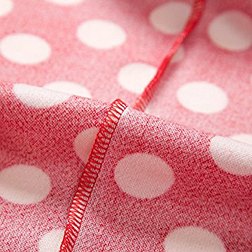 50's Costume Accessories Set Girl Vintage Dot Skirt Scarf Headband Earrings Cat Eye Glasses for Party (S, RED)