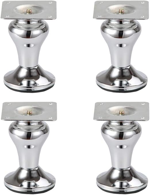 4 pieces of 11cm thick iron furniture legs, silver furniture support
