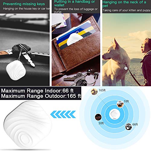 Smart Key Finder Anti-Lost Tracker - Evershop Bluetooth Tracker GPS Locator Wallet Phone Key Anti-Lost Bidirectional Alarm Reminder for Phone, Pets, Keychain, Wallet,Luggage