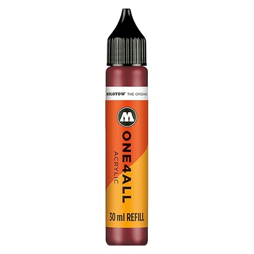 Molotow ONE4ALL Acrylic Paint Refill ONE4ALL Paint Marker, Burgundy, 30ml Bottle, 1 Each (693.086)