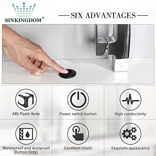 SINKINGDOM Garbage Disposal Air Switch Kit Sink Top with Long Button