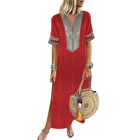 Hinmay Femmes Maxi Robe Longue élégante Robe De Plage Style