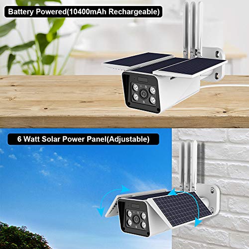 image for Wireless Outdoor Security Camera Solar Battery,FUVISION 1080P Home Sec