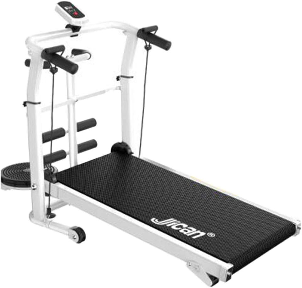Treadmill Weight Loss Aerobic Walking Treadmill Multi-function Sit-ups Fitness Equipment (Color : BLACK, Size : 110 * 115 * 55CM)