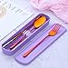 Do Buy 3 PCS Outdoor Flatware Set Fork Spoon Chopsticks/Travel Flatware Set with a Case, Redld