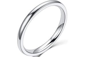 Jude Jewelers 1.5mm Stainless Steel Classical Plain Stackable Wedding Band Ring