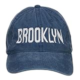 Brooklyn Embroidered Washed Cap - Navy OSFM