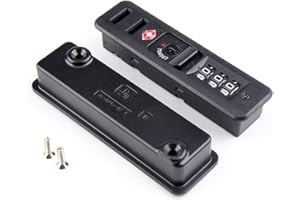 SHOWKOO Luggage Suitcase Password Lock Replacement, 3 Digit Combination TSA Lock (007) Black