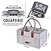 Baby Diaper Caddy Organizer, Yooyo Nursery Storage Bin and Car Organizer for Diapers and Baby Wipes (Caddy N01)