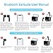 Wireless Earbuds,Bluetooth Earbuds Stereo, Wireless Earphones with Mic Mini in-Ear Earbuds Earphones Earpiece Sweatproof Sports Earbuds with Charging Case Compatible iOS Android (Black New)