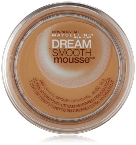 Maybelline New York Dream Smooth Mousse Foundation, Natural Beige, 0.49 Ounce