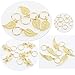 JIALEEY Hair Braid Rings, 50PCS Hair Loops Clips Gold Ring Shell Leaves Star Conch Snowflake Pendant Charms Set Hair Clip Headband Accessories