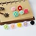 Yalis 24 Pcs Decorative Thumbtacks Colorful Floret and Bees Pushpins for Feature Wall, Whiteboard, Corkboard, Photo Wall