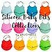 Pack of 4 Silicone Bibs Candy Collection! Baby Bibs for Girls - Best Girl Baby Gifts, Bibs for Newborn - Silicone Bibs with Pocket, Waterproof Bibs for Baby, Feeding Bibs, Dishwasher Safe, Soft Bibs