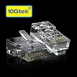 CAT5E RJ-45 UTP Connectors, RJ-45 Modular Plugs with flexible latch, 100-Pack