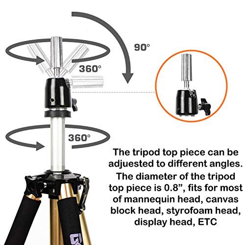 image for gexworldwide GEX Upgraded Heavy Duty Canvas Block Head Mannequin Tripo