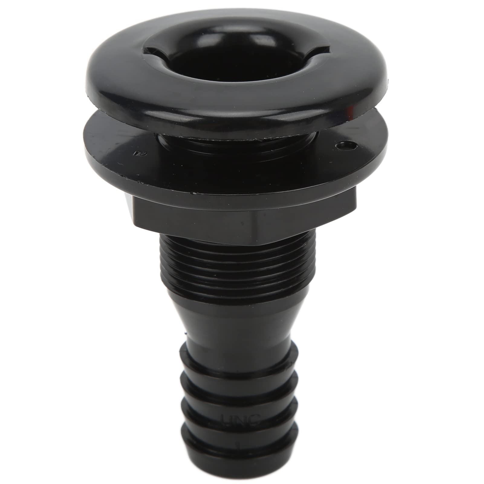 Thru Hull Fitting, 1in Plastic Marine Thru Hull Exhaust Fittings Boat Through Hull Connection Boat Drain Outlet Plug for Boats Marines(black) Boat/Yacht Spare Parts