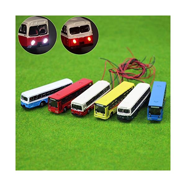 Evemodel 4 STK. Reise Busse Modell Auto mit Beleuchtung Spur N 12V NEU EBS15002-4-EU – Bild 3