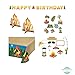 Camping Party Happy Birthday Decoration Pack- Centerpieces, Camping Cutouts, Tablecover, Photo Props, and Birthday Sign (with Party Planning Checklist)