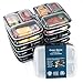 [10 Pack]Meal Prep Containers 3 Compartment-Food Prep Containe with Lids/Bento Lunch Boxes Containers+10 Sporks,Microwave,Dishwasher Safe,BPA Free,Portion Control 21 Day Fix