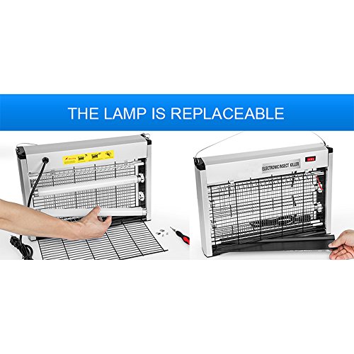 Bug Zapper, Mosquito Killer with Timer & Remote Control Function - Powerful 2800V 20W Bulbs - Covers 6,000 Sq. Ft. - Electronic Indoor Flies Pests Insect Killer For Home, Restaurant, Hotel Use