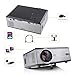 Crenova XPE470 2018 Upgraded Mini office projector +30% brightness Full HD 1080P Video Projector, compatible with HDMI USB SD Card VGA AV TV Laptop Game iPhone iPad Android Smartphone for Home Theater