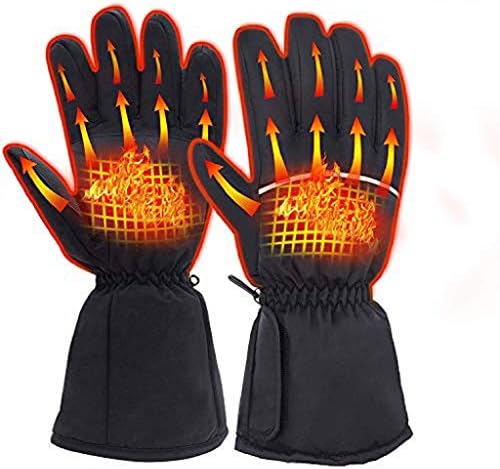 YDZN Heated Gloves Battery Powered Waterproof for Motorcycle Cycling Hunting Skiing Skating Winter Warmer,Up to 8 Hours