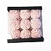 WMAOT 9pcs 3.5'' Artificial Rose Satin Flower Foam Balls for Bridal Wedding Centerpiece Party Ceremony Decoration (Pink)