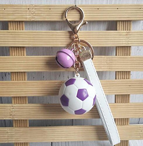 Yuchoi Soccer Keychain Sports Key Pendant World Cup Soccer Team KeyChain(Purple)