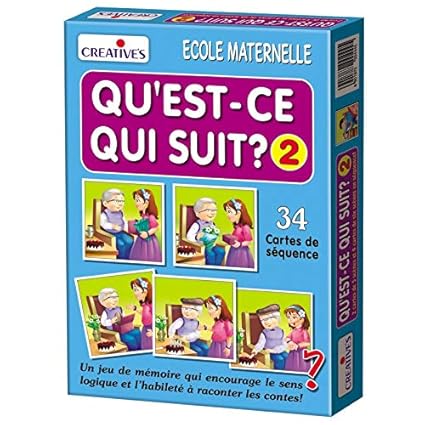 StonKraft Whats Next 2 (French) | Language Independent | Preschool Learning Toys | Educational Toys | Learning Games | Matching Games for Kids & Toddlers