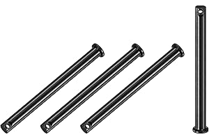 M METERXITY 4-Pack Single Hole Clevis Pins, M8x90mm Carbon Steel Flat Head Clevis Pins for Mechanical Linkage/Fixed Parts/Shi