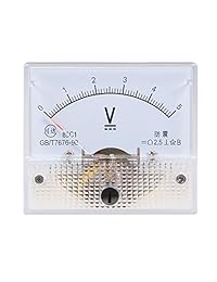 uxcell   Medidor de voltaje de panel analógico DC 0   5 V, medidor de voltios 85 C1, 2,5   de error