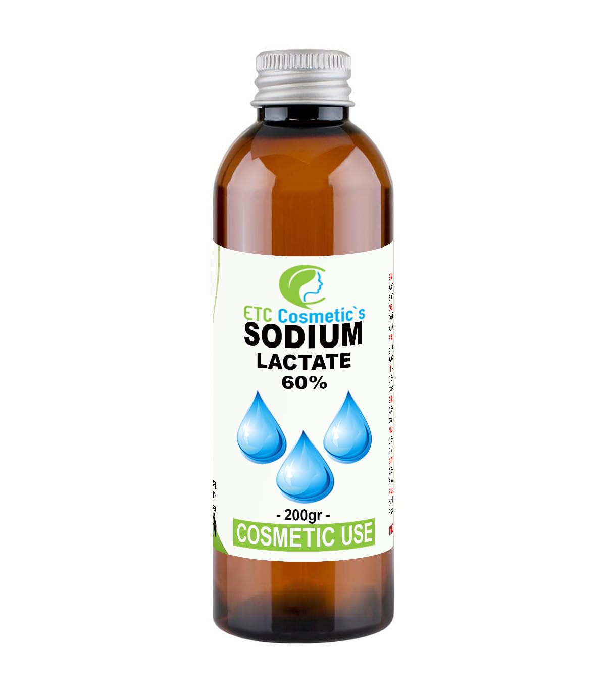 Sodium Lactate 60% - 200 gr - Use for bar Soaps, it Helps to Produce a Harder bar that Lasts Longer | A Great additive in Cosmetic formulations