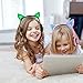 Cat Ear Headphones, GOGOING Kids Headphones with LED Flash Wired Mode, Foldable Game Headset fit Smartphones iPhone, Android Mobile Phone,Tablet PC, Computer Exc(Pink)