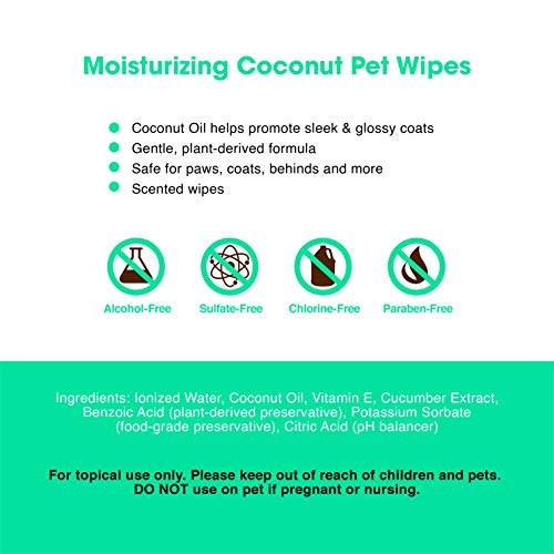 Best Pet Supplies Pet Wipes for Dogs & Cats Extra Soft & Strong Grooming Wipes with Gentle Plant-Derived Formula - Image 4