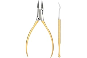 Professional Stainless Steel Nail Clipper for Ingrown Toenail, Podiatry Pedicure Tool Kit with 8mm Precision Blade, Ergonomic