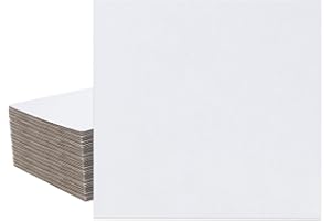 XPERIA BOX 50 Pack 12x12 Inch White Corrugated Cardboard Sheets, Corrugated Cardboard Filler Insert Sheet Pads for Mailing, Pack Shipping, Cardboard Backing, Craft Card Board