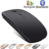 Rechargeable Bluetooth Mouse for Laptop Mac Pro Air Bluetooth Wireless Mouse for MacBook pro MacBook Air MacBook Mac Window Laptop (Black)