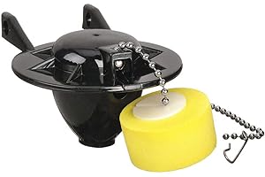 American Standard 7381129-200.0070A Universal Flapper and Chain with Float for 2-Inch Flush Valves, Black