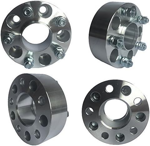 5x4.5 (5x114.3) Hubcentric Wheel Spacers (1.5 inch) 38.1mm (70.5mm bore, 1/2"-20 Studs) 5 Lug wheelspacer for Ford Bronco, Mustang, Edge, Ranger, Explorer, Crown Victoria (Silver) (4 pieces)