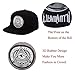 King Star Men Solid Flat Bill Hip Hop Snapback Baseball Cap (Eye-Black)