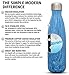 Simple Modern 34 Ounce Wave Water Bottle - Stainless Steel Liter Double Wall Vacuum Insulated Leakproof Pattern: Aqua Rain