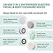 Lavany Facial Cleansing Brush, 7-in-1 Waterproof Portable Wireless Charging Cleaning brush with 2 Speed Settings for Skin Care