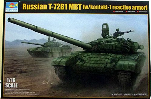 TRP00925 1:16 Trumpeter Russian T-72B1 Main Battle Tank (with kontakt-1 reactive armor) [MODEL BUILDING KIT]