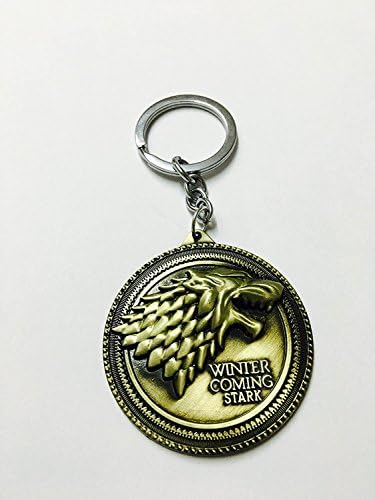 Game of Thrones House Stark Metal Keychain (bronze)