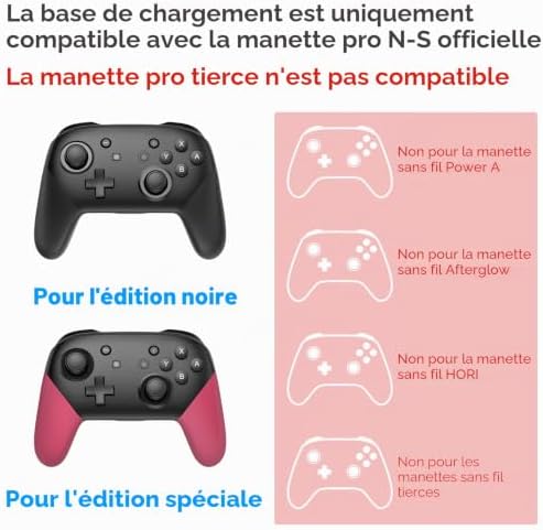 Station de Charge 6-en-1 pour Nintendo Switch/OLED Joycon & Pro Controller
